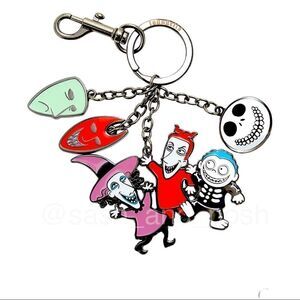 LOUNGEFLY The Nightmare Before Christmas Lock, Shock, & Barrel Charm Keychain